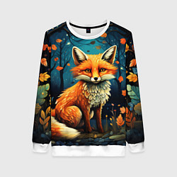 Женский свитшот Лиса в Folk Art стиле