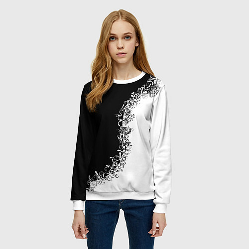 Женский свитшот Инь и Янь / 3D-Белый – фото 3