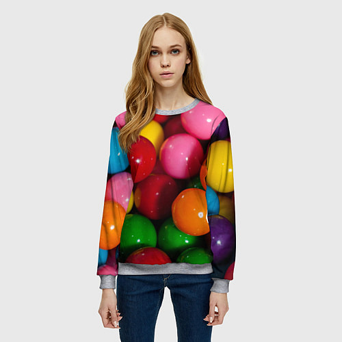Женский свитшот Конфеты ассорти / 3D-Меланж – фото 3