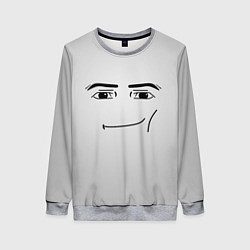 Свитшот женский Роблокс Гигачад лицо, цвет: 3D-меланж