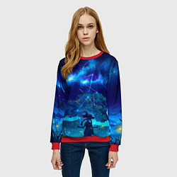Свитшот женский Genshin Impact мир, цвет: 3D-красный — фото 2