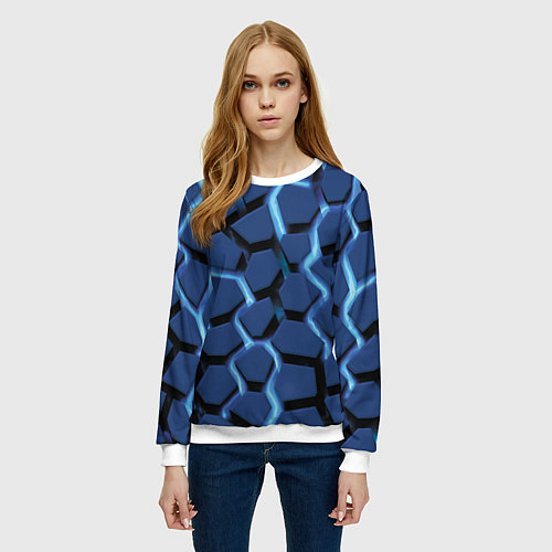 Женский свитшот Ручей / 3D-Белый – фото 3