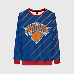 Свитшот женский Нью-Йорк Никс - НБА, цвет: 3D-красный