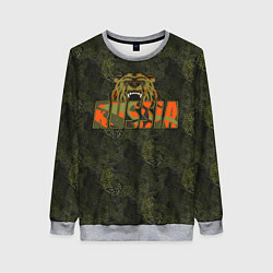 Свитшот женский Russia камуфляж, цвет: 3D-меланж
