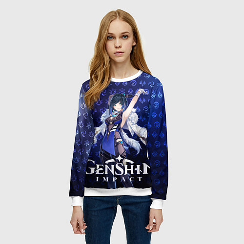 Женский свитшот Е Лань элементали / 3D-Белый – фото 3