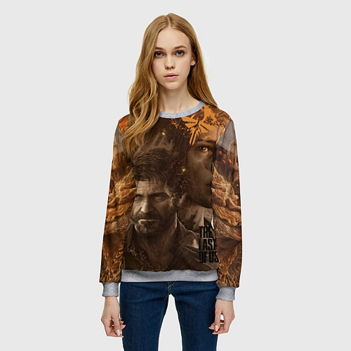 Женский свитшот Джоэл и Элли - The Last of Us / 3D-Меланж – фото 3