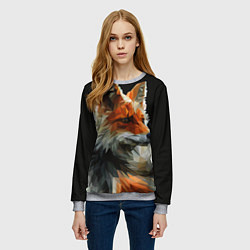 Свитшот женский Шикарная лиса, цвет: 3D-меланж — фото 2