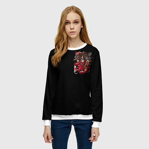 Женский свитшот Nowadays tengu / 3D-Белый – фото 3