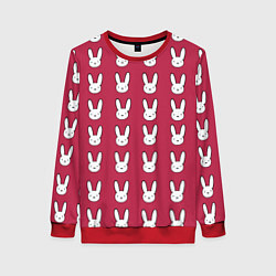 Женский свитшот Bunny Pattern red