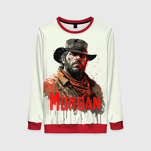 Женский свитшот Arthur Morgan painting / 3D-Красный – фото 1