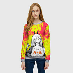 Свитшот женский Пауэр - без пальцев, цвет: 3D-меланж — фото 2