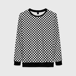 Свитшот женский Шахматная клетка иллюзия, цвет: 3D-черный