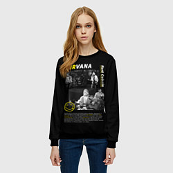 Свитшот женский Nirvana bio, цвет: 3D-черный — фото 2