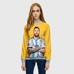 Свитшот женский Lionel Messi 10, цвет: 3D-меланж — фото 2