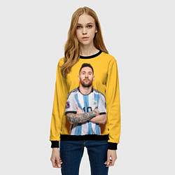 Свитшот женский Lionel Messi 10, цвет: 3D-черный — фото 2