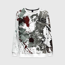 Свитшот женский Кровь и чернила, цвет: 3D-белый