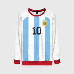 Свитшот женский Марадона форма сборной Аргентины, цвет: 3D-красный
