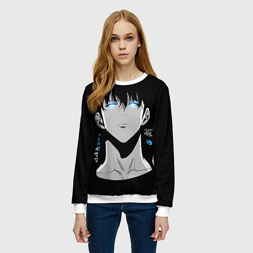 Женский свитшот Поднятие уровня в одиночку - solo leveling / 3D-Белый – фото 3