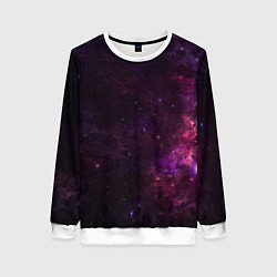 Свитшот женский Реальность космоса, цвет: 3D-белый