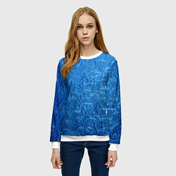 Свитшот женский Абстрактный паттерн, цвет: 3D-белый — фото 2