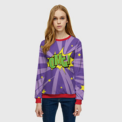 Свитшот женский Omg, цвет: 3D-красный — фото 2
