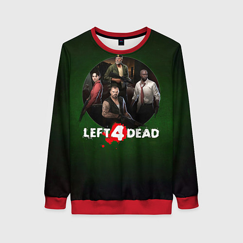 Женский свитшот Left 4 dead команда / 3D-Красный – фото 1