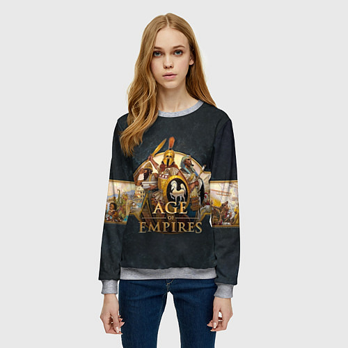 Женский свитшот Age of Empires Эпоха империй / 3D-Меланж – фото 3