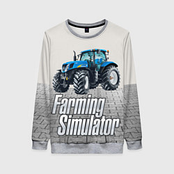 Свитшот женский Синий трактор, цвет: 3D-меланж