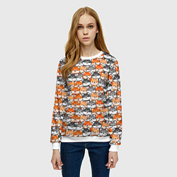 Свитшот женский Dog pattern, цвет: 3D-белый — фото 2