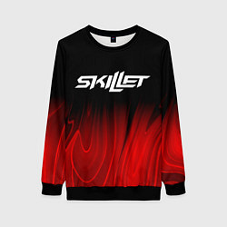 Свитшот женский Skillet red plasma, цвет: 3D-черный