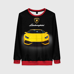 Свитшот женский Итальянский спорткар Lamborghini Aventador, цвет: 3D-красный