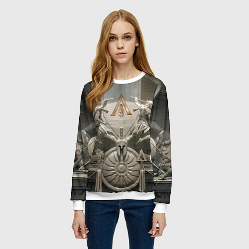 Женский свитшот Знаки братства ассасинов / 3D-Белый – фото 3