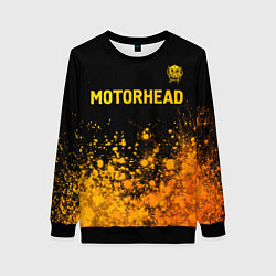 Свитшот женский Motorhead - gold gradient: символ сверху, цвет: 3D-черный
