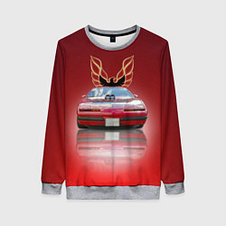 Свитшот женский Американский спорткар Pontiac Firebird, цвет: 3D-меланж
