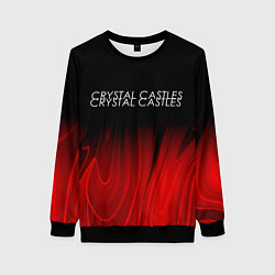 Свитшот женский Crystal Castles red plasma, цвет: 3D-черный