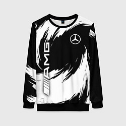 Свитшот женский Mercedes benz - white color, цвет: 3D-черный