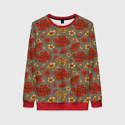 Женский свитшот Японские цветы-пионы