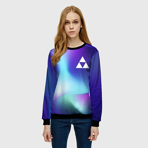 Женский свитшот Zelda northern cold / 3D-Черный – фото 3