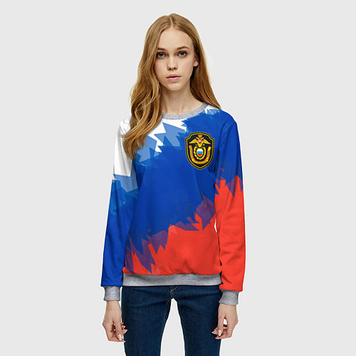 Женский свитшот Граница / 3D-Меланж – фото 3