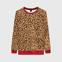 Женский свитшот Оранжевое леопардовое поле