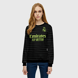 Свитшот женский Лука Модрич Реал Мадрид форма 2223 третья, цвет: 3D-черный — фото 2