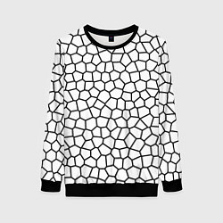 Свитшот женский Мозаика белый, цвет: 3D-черный