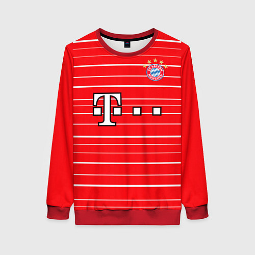Женский свитшот Джамал Мусиала Бавария Мюнхен форма 2223 домашняя / 3D-Красный – фото 1