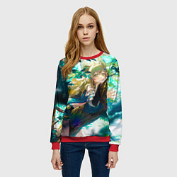 Свитшот женский Геншин Импакт: Кирара, цвет: 3D-красный — фото 2