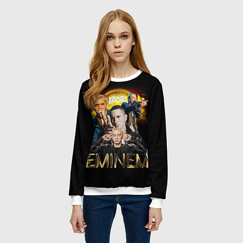 Женский свитшот Eminem, Marshall Mathers / 3D-Белый – фото 3