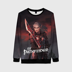 Свитшот женский Pathfinder elf, цвет: 3D-черный