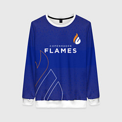 Свитшот женский Форма Copenhagen Flames, цвет: 3D-белый