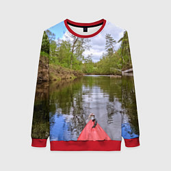 Женский свитшот Красная байдарка