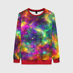 Женский свитшот Яркий неоновый космос