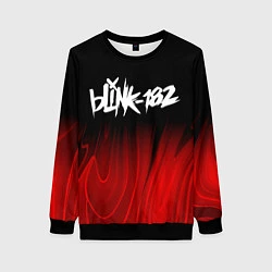 Свитшот женский Blink 182 red plasma, цвет: 3D-черный